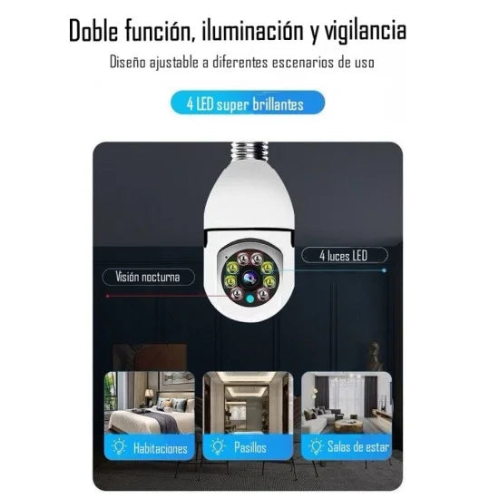 CAMARA DE SEGURIDAD ALTA DEFINICION-TIPO BOMBILLO
